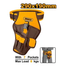 Cinto Cartuchera para Ferramentas Ingco HTBP030128 - 7 Bolsos / Até 8KG / 290X190MM
