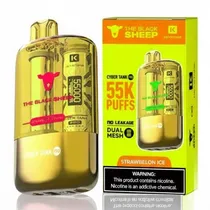 Vaper Descartável Black Sheep CTP 55K Puffs - Strawberry Banana