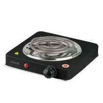 Fogareiro Fogão Portátil Elétrico Ackiliss ACL-8010BB / 1 Boca / 1000W / 220-240V ~ 50/ 60HZ - Preto