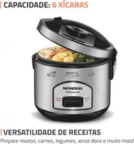 Olla Electrica p/Arroz Mondial PE-43-6X 6TAZAS/500W/110V