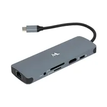 Hub Type-C 9PORTAS Mtek DS-91TC 3X USB 3.0/HDMI/SD/RJ45 3.5