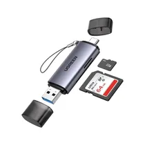 Leitor Cartao de Memoria Ugreen USB-C/USB-A Otg 2EN1 Silver