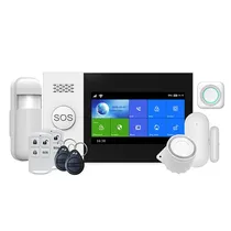 Sistema de Alarme Inteligente Sem Fio 4LIFE FL1074G Wifi+4G Tela Touch 4.3" com Detector de Movimento / 2 Controles / Sensor de Porta-Janela / Botão de Emergência / Sirene / Alarme / Campainha / Microfone / Comando de Voz / 433MHZ / App Tuya - Smart 