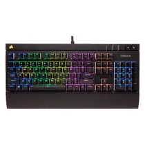 Teclado Gamer Corsair Strafe CH-9000121-SP RGB USB Espanhol - Preto