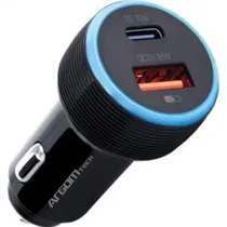 Carregador p/Carro Argom ARG-AC-0118BK USB-C/USB