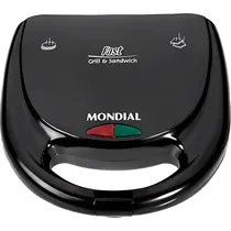 Sanduicheira Grill Mondial Fast Grill & Sandwich s-12 750 W 110V - Preto