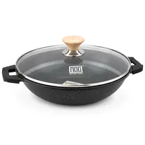 Wok MGC de Alumínio Fundido A Indução Preto 10LTS 40CM