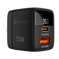Carregador de Parede Klip Xtreme Powerwall 35W KMC-250 USB-C/USB-A - Black