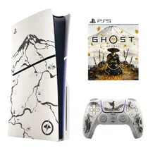 Console Sony Playstation 5 Slim CFI-2015 AZ8X 1TB / Bivolt - Branco + Jogo Ghost Of Yotei