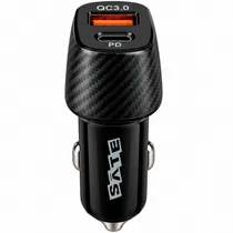 Carregador Sate p/ Carro A-CC2012 QC3.0+PD
