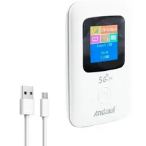 Mini Router Portatil Q-A214 Andowl Wifi/4E5G White Hotspot/Simcar