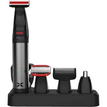 Kit Aparador Sem Fio Xion XI-HAIRONE4X1 4 Em 1 Recarregável - Preto/Cinza
