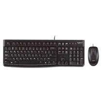 Kit Teclado e Mouse Logitech MK120 920-004428 USB Espanhol - Preto