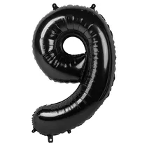 Globo Número 9 32" Negro