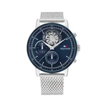 Tommy Hilfiger Reloj 1710609 (44MM) Plateado/Azul