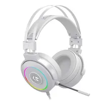 Headset Gaming Redragon Lamia 2 H320W-RGB USB/RGB/40MM - White (com Base)