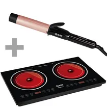Fogareiro Infravermelho Quanta QTCEI220 3.600 Watts 220V ~ 50/60 HZ + Modelador de Cabelo QTOC320 de 32 MM