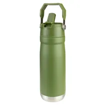 Garrafa Térmica Quencher FY650 - 650ML - com Bico e Canudo - Verde