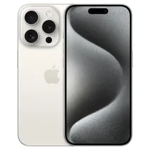 Apple iPhone 15 Pro 128GB LL Tela Super Retina XDR 6.1 Cam Tripla 48+12+12MP/12MP Ios 17 White Titanium - Swap 'Grade A-'(Esim)(1 Mês Garantia) / Fully Tested - 100% Funcional