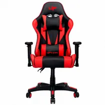Cadeira Gamer Up Gamer LT Series BKRD01, Pu Algodão Base Em Nylon Reclinável Até 100KG, Preto e Vermelho