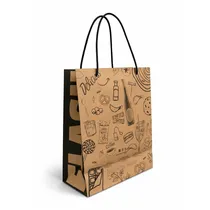 Sacola de Presente Flash de Papel Kraft Médio 20X24,5X09