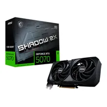 Placa de Vídeo MSI Geforce RTX5070 Shadow 2X Oc Edition, 12GB GDDR7, 192BITS, 1X HDMI 3X Displayport, 912-V532-011 G5070-12S2C