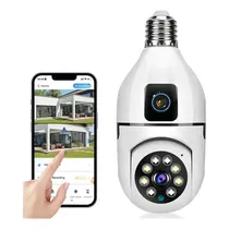 Câmera Lâmpada Keen Dual V380 Wifi 360° 2 Lentes