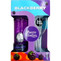 Gin Esp Puerto de Indias Blackberry 700ML+Vaso 142467*