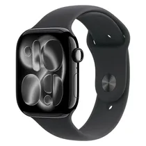 Apple Watch Series 11 *Swap* MEUX4LW/A Caixa Alumínio 46MM Preto Brilhante - Esportiva Preto M/L