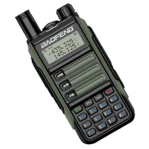 Radio Walkie Talkie Baofeng UV-16 Pro / Dual Band / 10W / 7.4V / 128 Canais / 136-174MHZ / 400-520MHZ - Preto/ Verde