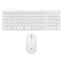 Kit Teclado e Mouse Mtek KM-5515W-PT Sem Fio Português - Branco