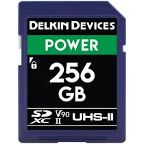 Cartão de Memória Delkin SD 256GB Power 300MBS V90