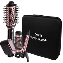 Kit Escova Secadora Quanta Perfectlook QTKCS7001 1300W 2V - Black/Rose Gold