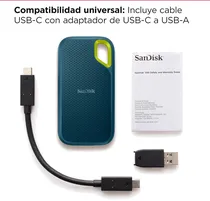 SSD 2TB Externo Portatil Sandisk USB-C 1000 MB/s SDSSDE31-2T00-G25