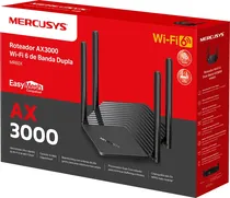 Roteador Mercusys MR80X AX3000 Wifi 6 Dual Band 2.4/ 5GHZ/ Mu-Mimo/ 5DBI/ 4ANT