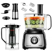 Multiprocessador Mondial Turbo Chef MPN-01-B 5 Em 1 + Liquidificador 127V ~ 60HZ - Preto/Prata