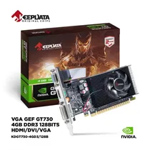 Placa de Video Keepdata 4GB Nvidia Geforce GT730 GDDR3 KDGT730-4GD3 128BITS 700MHZ HDMI, DVI, VGA(D-Sub)