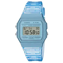 Reloj Unisex Digital Casio Vintage F-91WS-2DF Celeste