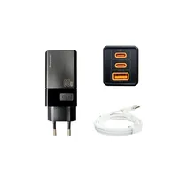Fuente de Alimentación Ecopower EP-7025 65W/ 1USB/2UC/TC Blanca