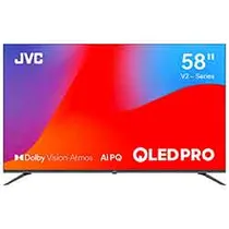 TV Smart JVC LT-58KM858 58" Ultra HD / 4K / Qled Pro / Google TV - Preto