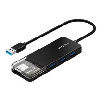FTX Hub FTX-HUBT1-PB 4 Ports USB-A 3.0 Negro