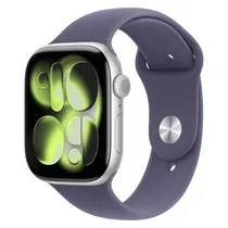 Apple Watch Series 11 MEV94LW/A Caixa Aluminio 46MM Prata - Esportiva Roxo s/M