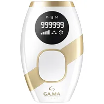Depilador Elétrico Gama NYX-Ic 914/3878 - Ipl - 2 Em 1 - 999.999 Flashes - Bivolt - Branco e Dourado