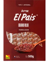 Arroz Integral El Pais Granos Rojos Parboilizado s/Gluten 500G 00056*
