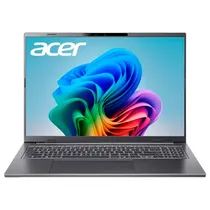 Notebook Acer Aspire 16 Ai A16-61MT-R6PG, AMD Ryzen Ai 9 365 2.00HZ (5.00GHZ), Ai Boost 50 Tops, 32GB Ram, 1TB SSD, Tela 16" Touch Wuxga (1920 X 1200) Ips, Windows 11 Home Copilot+ PC, Inglês, Steel Cinza