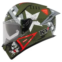 Casco KYT R2R Max Assault - Verde Militar Mate / L