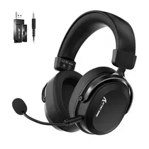 Headset Gamer Attack Shark L30 Pro Wireless Tri-Mode 2.4GHZ Bluetooth com Cabo USB-C e Microfone Removível Preto