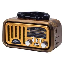 Radio Yuegan Portatil YG-7071 / FM / AM / MP3 / USB / TF - Marrom