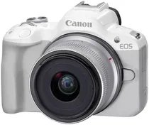 Kit Câmera Digital Canon Eos R50 RF-s 18-45MM F4.5-6.3 Is STM White