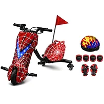 Triciclo Eléctrico Bain X10 Bluetooth / Speaker / LED / 6.5" - Spider Red